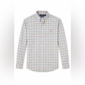 Ralph Lauren Slim Fit Stretch Oxford Plaid Button-Down Shirt